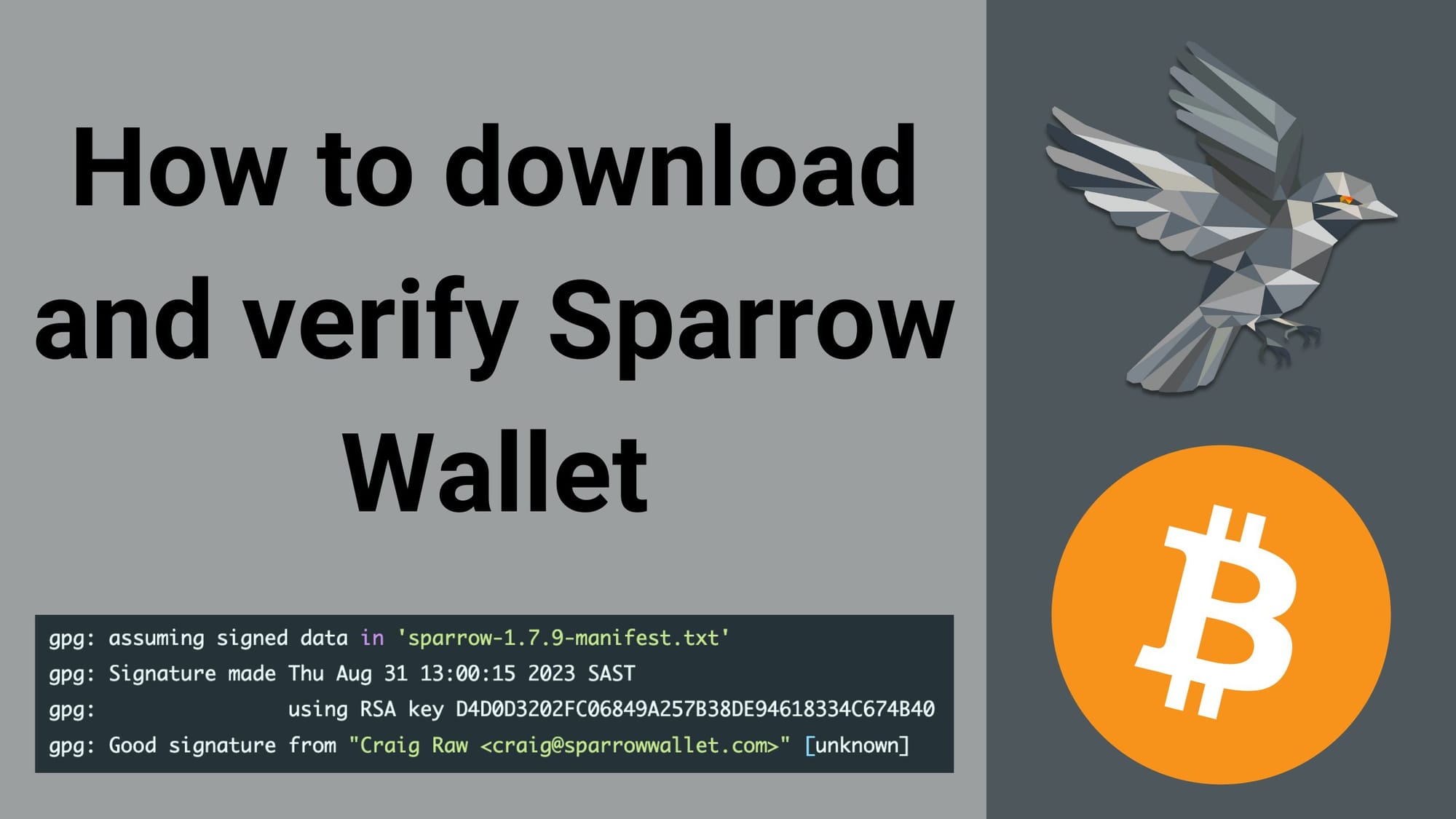 How to verify Sparrow Wallet